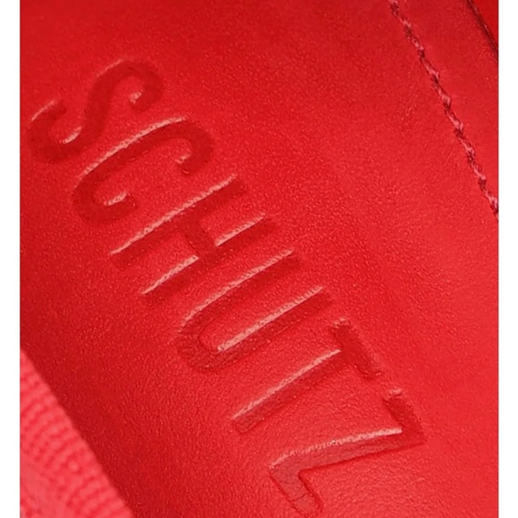 Schutz Women's Red Ballet Flats - Picture 4 of 6